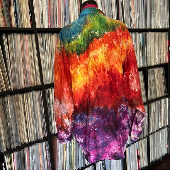 Ice dyed silk black velvet syf bolt stealie grateful company dead sphere ♻️🌈⚡️ - Picture 6 of 15